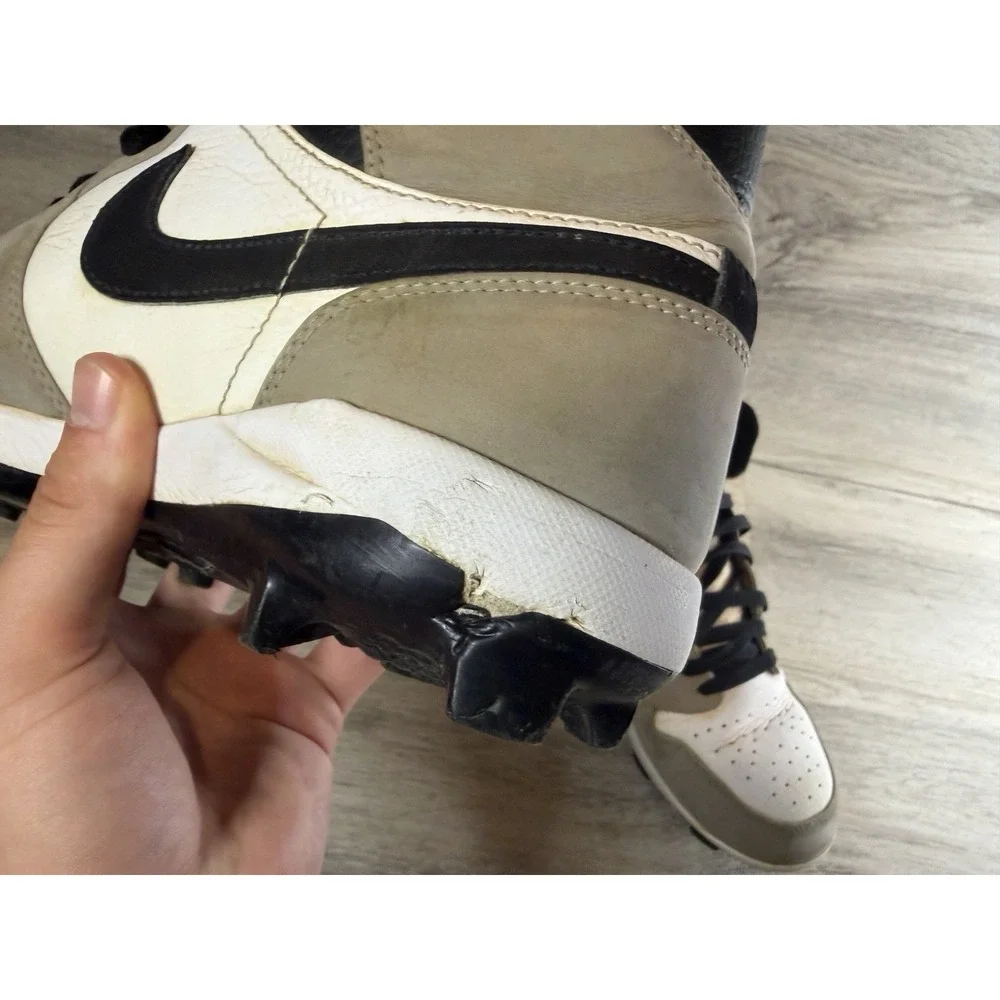 Nike Air Jordan 1 Mid MCS Cleats Men's Sneaker Size 8 Brown BlackAV5354-012